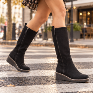 Imagen de Botas Negras En Paso Otoñal
