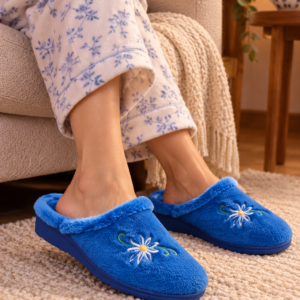 Imagen de Lectura Acogedora Con Zapatillas Florales