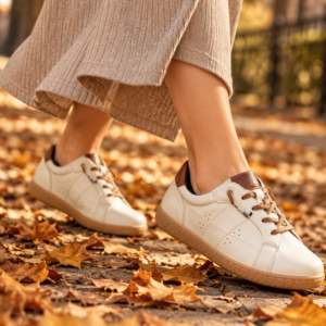 Imagen de Paso Otoñal Con Zapatillas De Crema