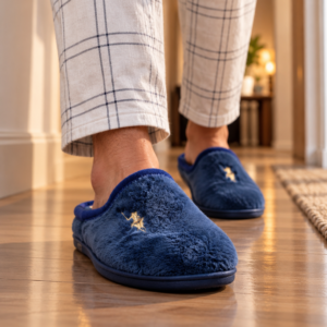 Imagen de Zapatillas Azules En Pasillo Acogedor