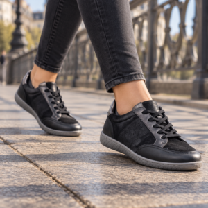 Imagen de Zapatillas Negras En El Puente Urbano